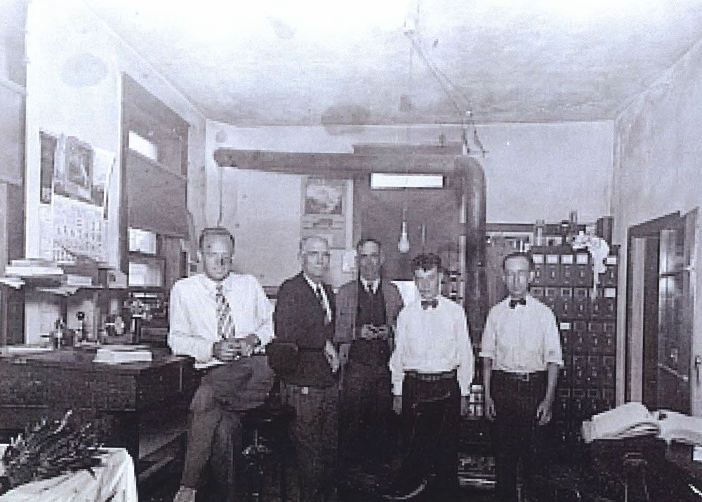 old time baca county newspaper mailroom