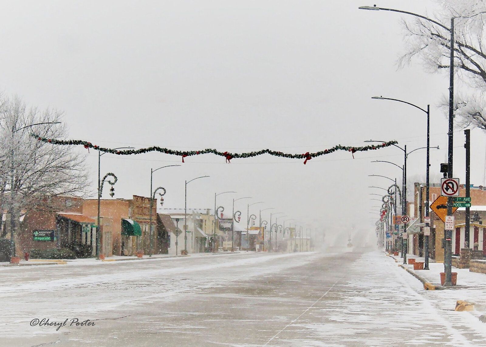 Springfield Main Street at Christmas time