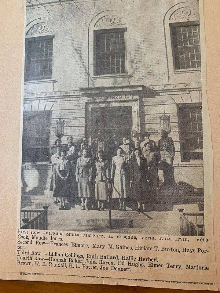 old time baca county newspaper people at courthouse