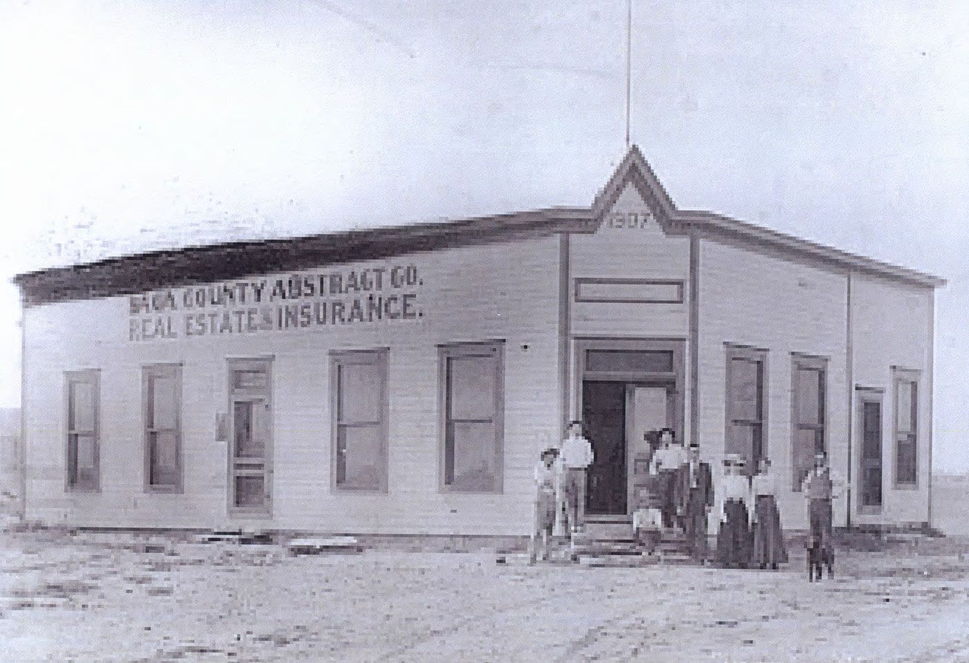 old time baca county newspaper real estate insurance building
